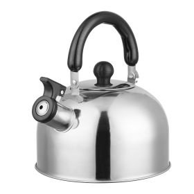 1Pc 2.1Quarts Stainless Steel Whistling Tea Kettle Stovetop Induction Gas Teapot With Insulated Handle Camping Kitchen Office