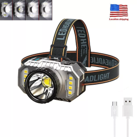 LED Headlight Flashlight Outdoor USB Charging Fishing Headlight Glare Is Suitable For Camping, Work, Maintenance, Car Maintenance, Decoration