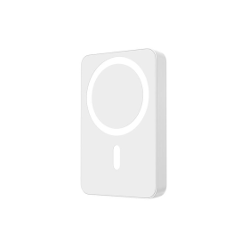 Portable Magnetic Fast Charging Power Bank  Mini Size , Large Capacity 10000mAh, Magnetic Wireless Charging, USB-C Output (Color: White)