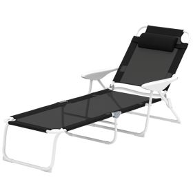 Loungers, Beach Chairs - Not Shipped On Weekends (Color: Black)